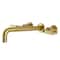 Kingston Brass KS8027KL Two-Handle Wall Mount Tub Faucet, Brushed Brass KS8027KL - alternate 1